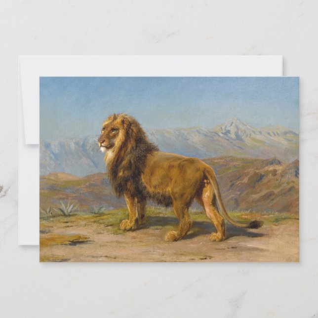 Lion in a Mountainous Landscape | Rosa Bonheur (Front)