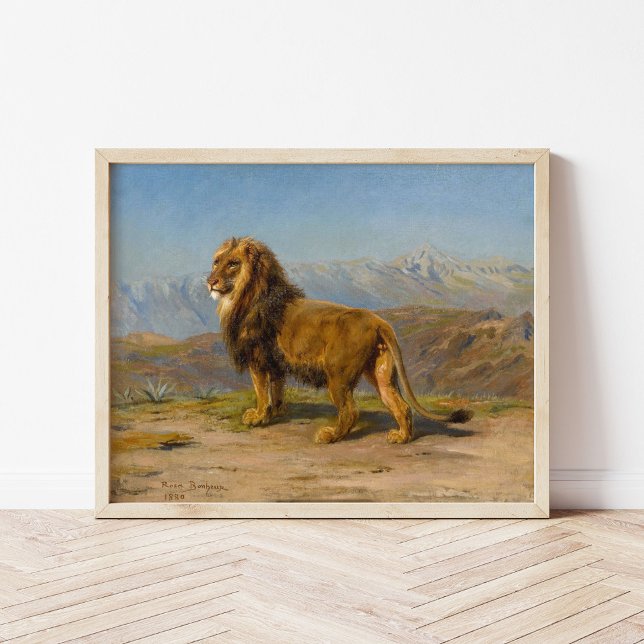 Lion in a Mountainous Landscape | Rosa Bonheur Poster (Creator Uploaded)