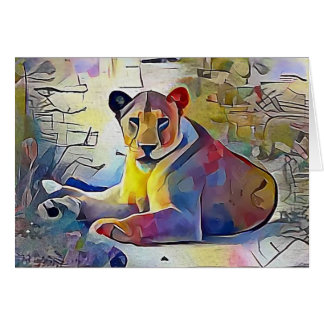 Lion in Africa Cards
