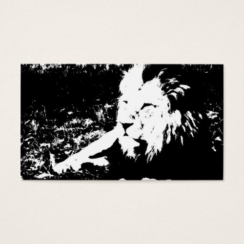 Lion in Black and White Business Card