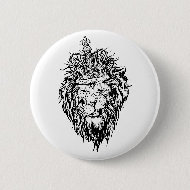 Lion in crown button (Front)