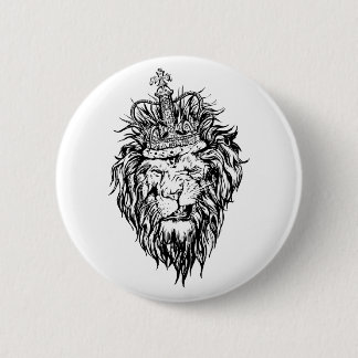Lion in crown button