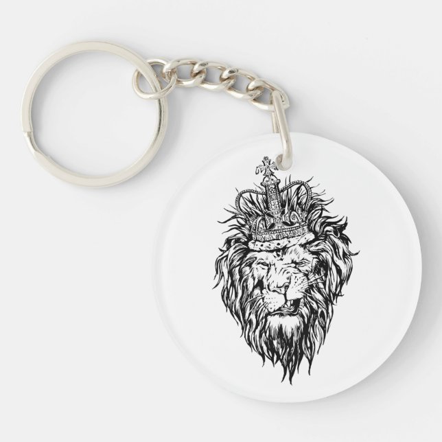 Lion in crown keychain (Front)