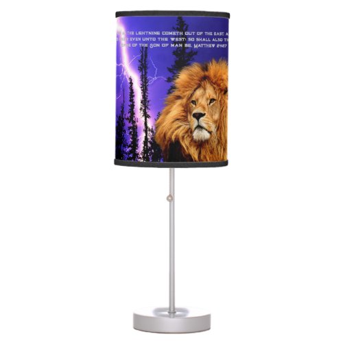 Lion in Forest at Night lamp