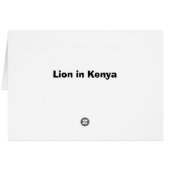 LION IN KENYA AFRICA (Back Horizontal)