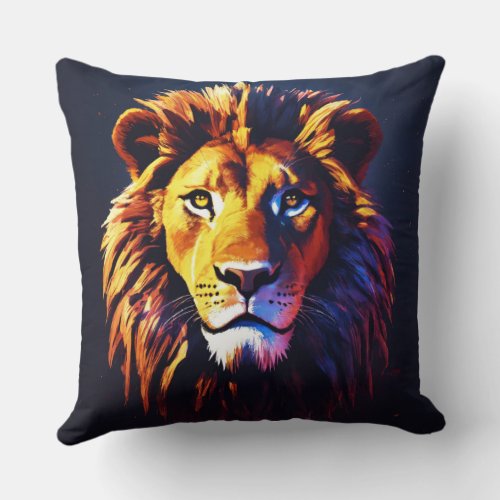 Lion in nature designed Pillow