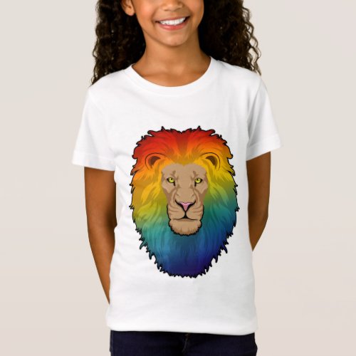 Lion in Rainbow Colors T_Shirt