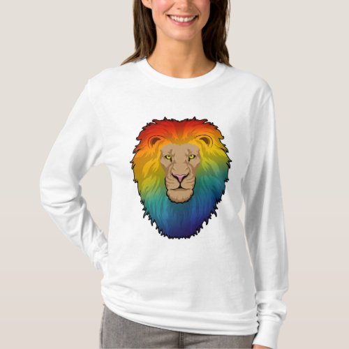 Lion in Rainbow Colors T_Shirt