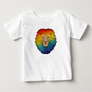 Lion in Rainbow Colours Baby T-Shirt