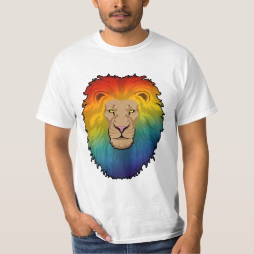 Lion in Rainbow Colours T_Shirt