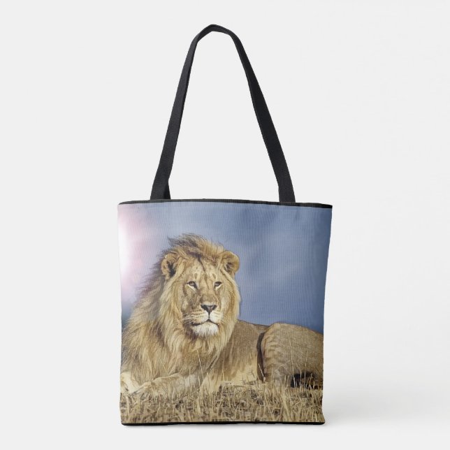 Lion in Safari tote Bag (Back)