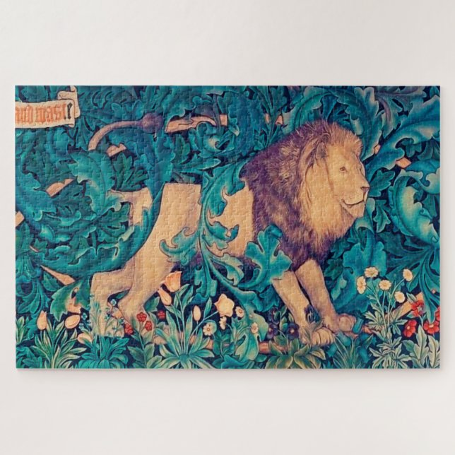 Lion in The Forest, William Morris Jigsaw Puzzle (Horizontal)