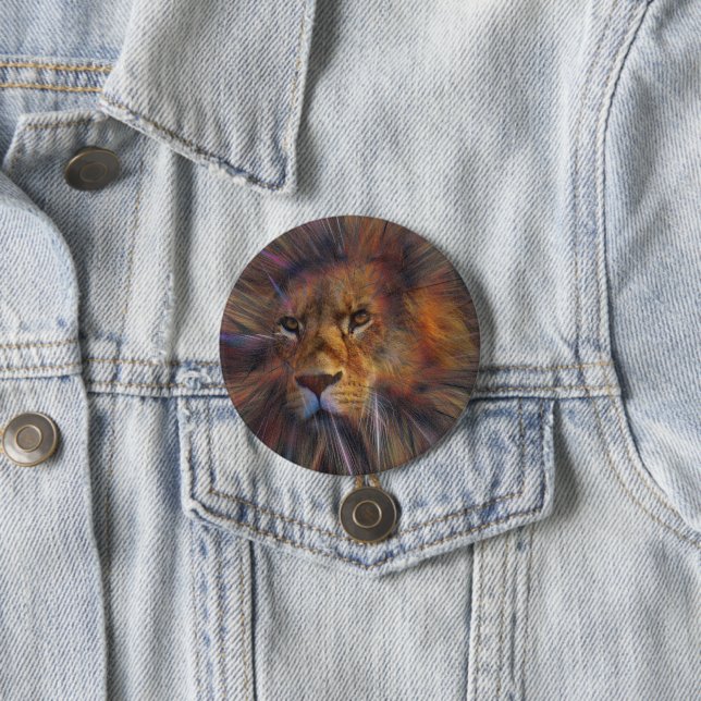 Lion in the Gallery Badge Button (In Situ)