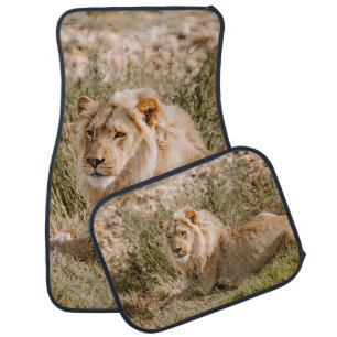 LION IN THE GRASS CAR FLOOR MAT