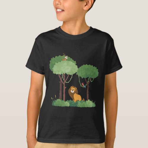 Lion in the Jungle Majestic  T_Shirt