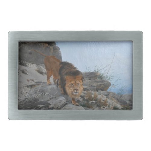 Lion in the Mountains by Richard Friese Belt Buckle