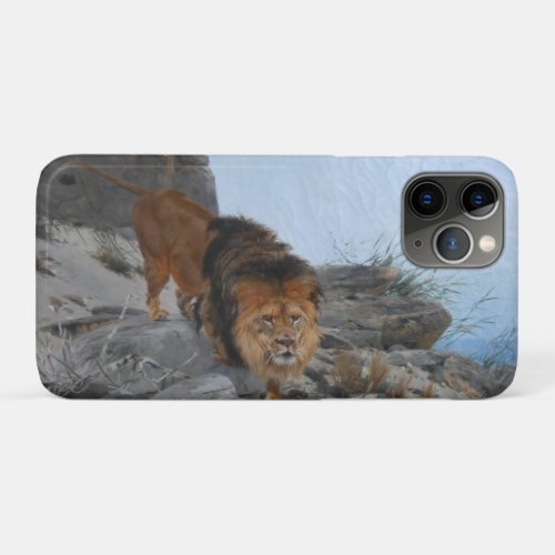Lion in the Mountains by Richard Friese iPhone 11 Pro Case