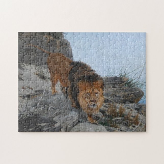 Lion in the Mountains (by Richard Friese) Jigsaw Puzzle (Horizontal)