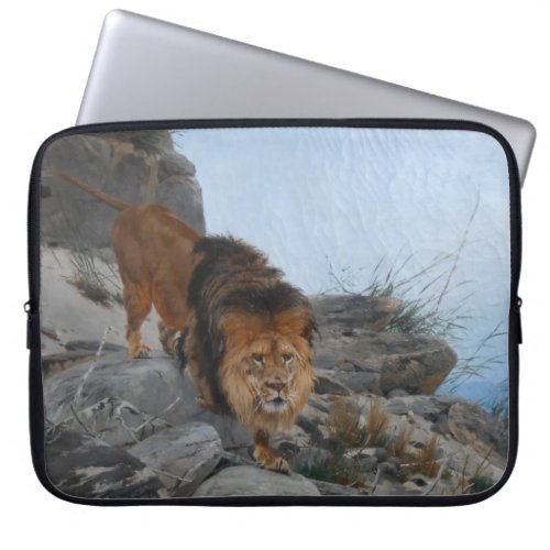 Lion in the Mountains by Richard Friese Laptop Sleeve