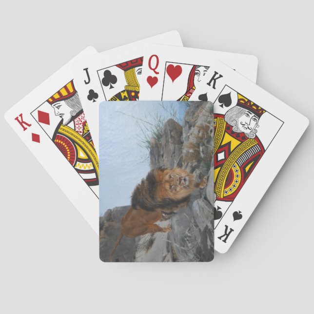 Lion in the Mountains (by Richard Friese) Poker Cards (Back)