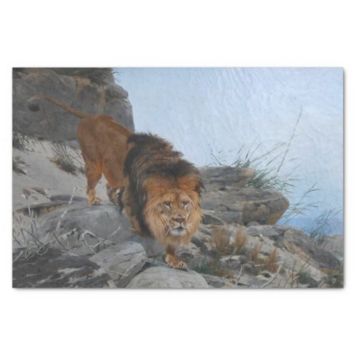 Lion in the Mountains by Richard Friese Tissue Paper