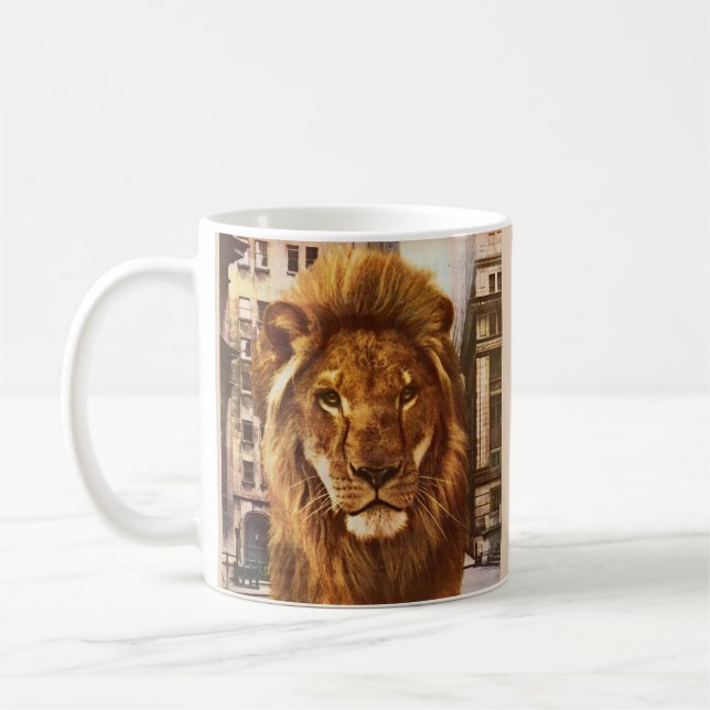 lion in town coffee mug (Left)
