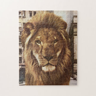 lion in town jigsaw puzzle