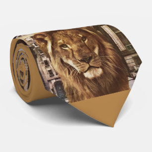 lion in town neck tie