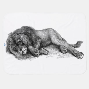 Lion in Vector Mode Baby Blanket
