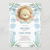 Lion It's a Boy Baby Shower Invitation