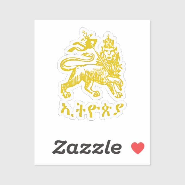 Lion Judah Haile Selassie I Jah Rastafari HIM  Sticker (Sheet)