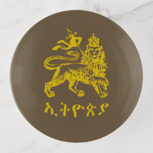 Lion Judah Haile Selassie I Jah Rastafari HIM Trinket Tray