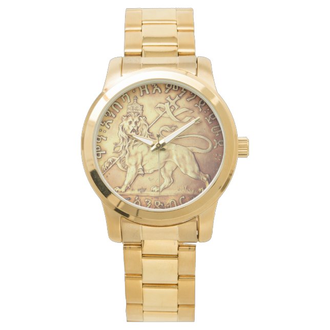 Lion Judah Haile Selassie I Jah Rastafari HIM  Watch (Front)