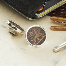 Lion Judah Haile Selassie Jah Rastafari Silver Pin