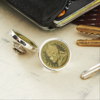 Lion Judah Menelik II Jah Rastafari Silver Pin