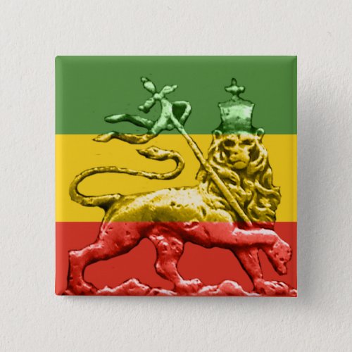 Lion Judah Rasta Reggae Colors Pinback Button