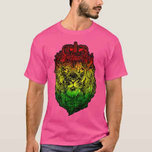 Lion Judah Rastafarian Ethiopian Lion - Reggaeton  T-Shirt