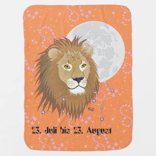 lion July 23 to August 22 baby blanket