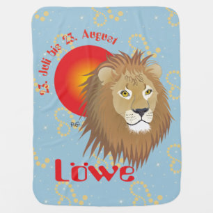 lion July 23 to August 22 baby blanket
