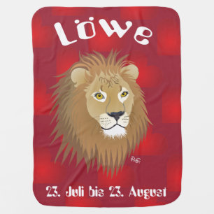 lion July 23 to August 22 baby blanket