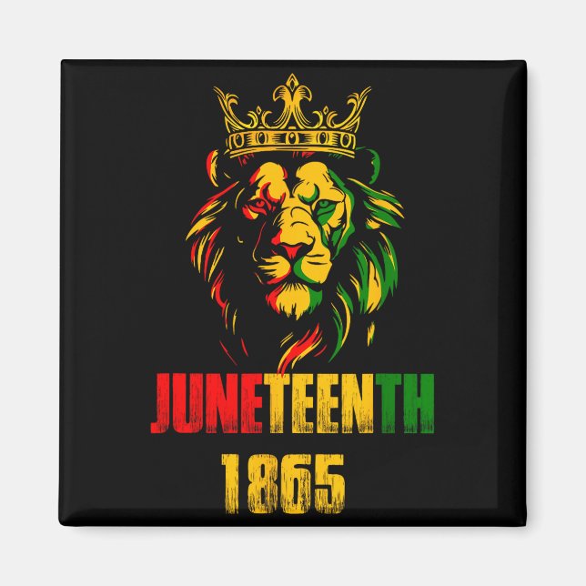 Lion juneteenth cool 1865 freedom african june magnet (Front)
