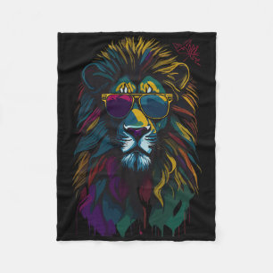 Lion Juneteenth Cool Black History African America Fleece Blanket
