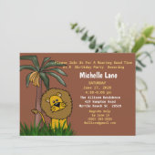 Lion Jungle Birthday Party Invitations (Standing Front)