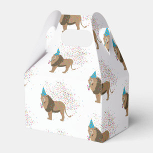 Lion Jungle Partying Animals Having a Party  Favor Boxes