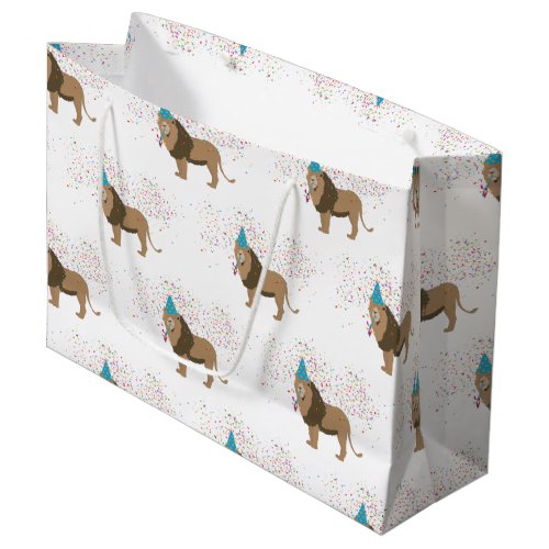 Lion Jungle Partying Animals Having a Party    Large Gift Bag