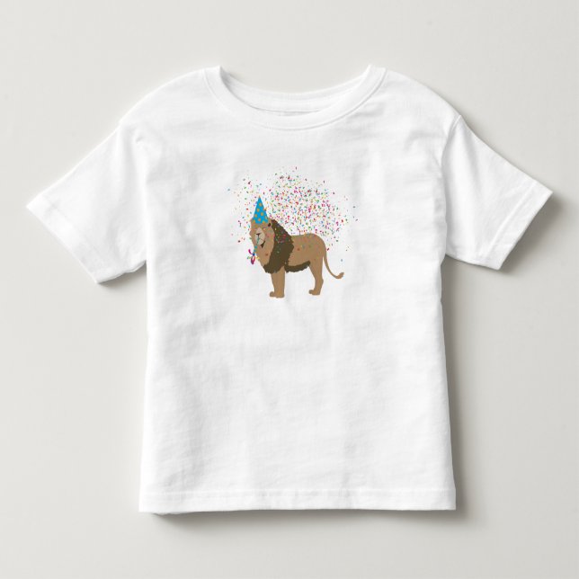 Lion Jungle Partying Animals Having a Party  Toddler T-shirt (Front)