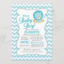 Lion Jungle Safari Baby Shower Invitation