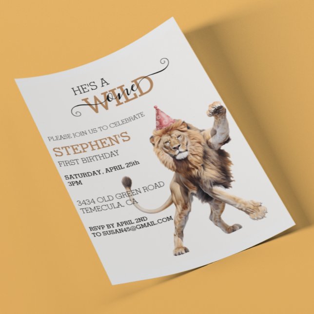 Lion Jungle Safari Wild One Birthday  (Creator Uploaded)