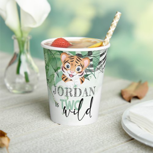 Lion Jungle Wild 2nd Birthday Personalized Paper Cups