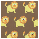 Lion Kid Baby Nursery Brown Big Cat Fabric